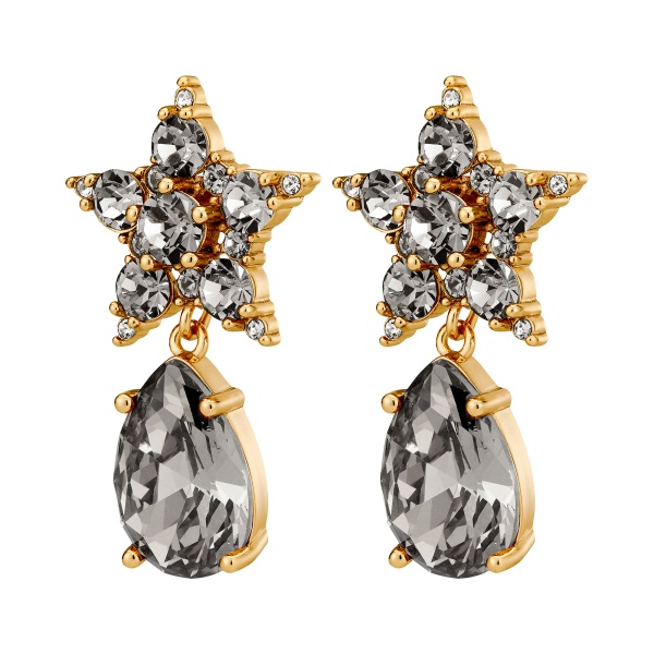 Dyrberg Kern Hydra Gold Earrings - Grey